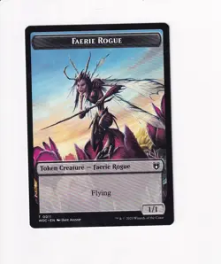 2023 MAGIC COMMANDER: WILDS OF ELDRAINE DOUBLE TOKEN FAERIE ROGUE / FAERIE (#1) - Image 1
