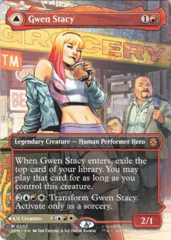 MTG Gwen Stacy (0202) (Borderless) (202) | NM | Spider-Man {SPM} - Image 1