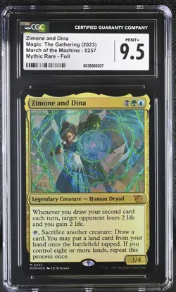 ZIMONE AND DINA March of the Machine Foil Mythic CGC 9.5 MTG EDH [Nostalgium] - Image 1
