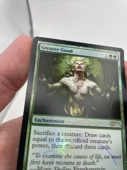1xMTG Greater Good-Judge Promo Foil-Damage - Image 3