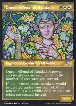 2X QUEEN ALLENAL OF RUADACH 350 TEXTURED FOIL DOMINARIA UNITED MAGIC MTG NM X2 - Image 1