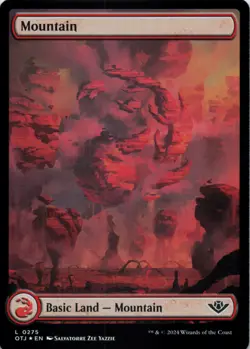 MTG Mountain (0275) Foil NM Outlaws of Thunder Junction OTJ Magic 275 - Image 1