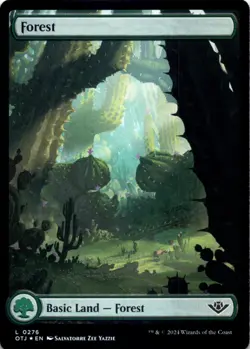 MTG Forest (0276) Foil NM Outlaws of Thunder Junction Magic 276 - Image 1