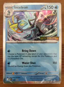 Inteleon MEP002. Mega Evolution Pokemon TCG Prerelease Promo Sealed Cards - Image 1