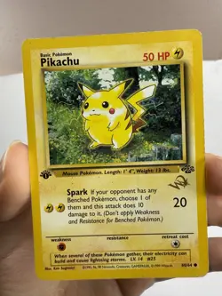 1999 Pokemon Pikachu W Stamped WOTC Promo Jungle 1st Edition 60/64 - Image 2