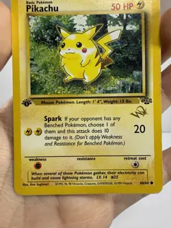 1999 Pokemon Pikachu W Stamped WOTC Promo Jungle 1st Edition 60/64 - Image 4