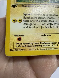 1999 Pokemon Pikachu W Stamped WOTC Promo Jungle 1st Edition 60/64 - Image 5