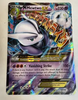 Pokemon TCG XY: Breakthrough M Mewtwo EX Ultra Rare Holo Card 63/162 lp - Image 1