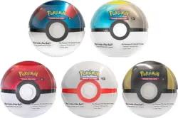 Pokemon TCG - Sealed Ball shaped Tin - inc. 3 Booster packs - Image 1