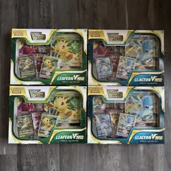 Pokemon TCG Leafeon V Star (x2) and Glaceon V Star(x2) Special Collection Boxes - Image 1