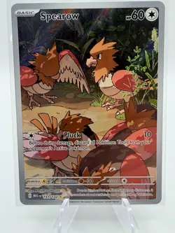 Pokemon TCG Mega Evolutions Spearow 151/132 Illustration Rare - Image 1