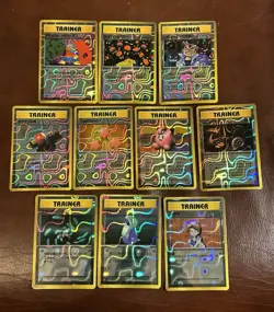 1996 Pokemon Pocket Monsters Holo Prism Japanese Vending Stickers Lot Of 10 NM+ - Image 1