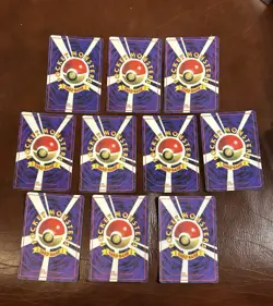 1996 Pokemon Pocket Monsters Holo Prism Japanese Vending Stickers Lot Of 10 NM+ - Image 2