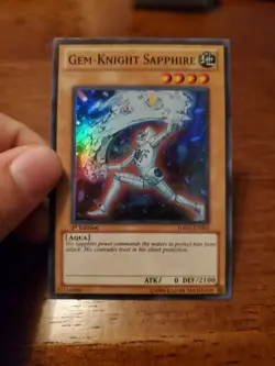 Yugioh Gem-Knight Sapphire 1st Edition Super Rare HA05-EN002 (M/NM) - Image 1