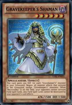 Gravekeeper's Shaman - Super Rare 1st Edition LVAL-EN033 - LP - YuGiOh - Image 1