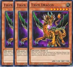 Yugioh - Tiger Dragon x 3 - 1st Edition - LP - Free Holographic Card - Image 1