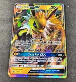 Pokemon Jolteon GX Black Star Promo Holo Card SM173 DMG - Image 1