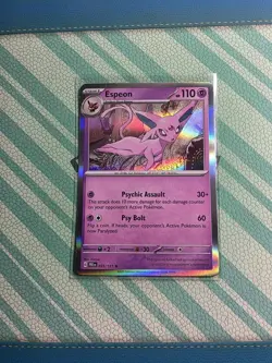 Espeon 033/131 SV: Prismatic Evolutions Holo Rare Pokemon Card NM - Image 1