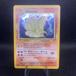 Pokemon TCG Ninetales Base Set Holo Rare Card 12/102 Excellent Condition - Image 1