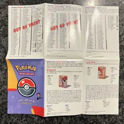 Pokmeon Base Set 2 Theme Deck Card List Insert Vintage WOTC - Image 1