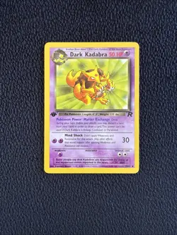Pokemon Card - Dark Kadabra Team Rocket 1st Edition 39/82 Uncommon NM - Image 1