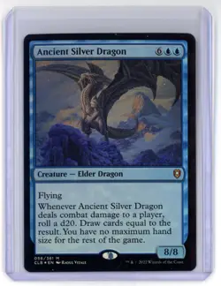 MtG CLB Ancient Silver Dragon #56 FOIL - Image 1