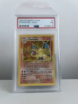 PSA 7 NM Charizard 4/102 1999 Base | Rare Holo Pokemon WOTC | CLEAN SPARKLE - Image 1