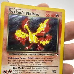 ROCKET'S MOLTRES 2000 POKEMON GYM HEROES RARE HOLO 12/132 LP/MP - Image 3