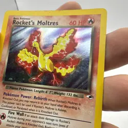 ROCKET'S MOLTRES 2000 POKEMON GYM HEROES RARE HOLO 12/132 LP/MP - Image 4