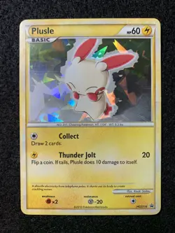 Pokemon TCG Plusle (Unleashed 36) Undaunted Two Pack Blister HGSS16 Regular... - Image 1