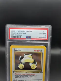 Snorlax 1999 Pokemon Jungle 1st Edition Holo #11 PSA 8 - Image 2