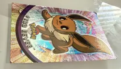2000 Topps Pokemon TV #133 Eevee Rainbow Holo Foil Animation Series 3 Print Flaw - Image 2