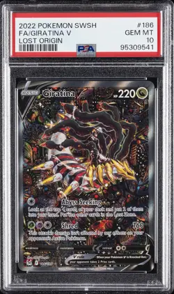 2022 POKEMON SWORD & SHIELD LOST ORIGIN #186 FULL ART/GIRATINA V PSA 10 - Image 1