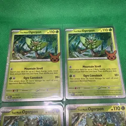 4x Pokemon 2024 Trick or Trade Teal Mask Ogerpon #024/167 COSMOS HOLO - Image 2