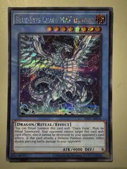 YUGIOH BLUE-EYES CHAOS MAX DRAGON ASIA ENGLISH ES01-AE018 SECRET RARE - Image 1