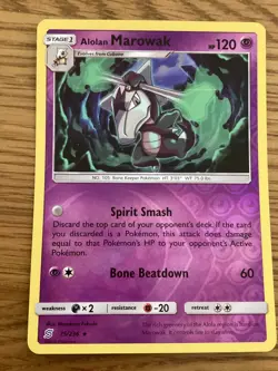 Marowak Pokemon Card 75/236 Reverse Holo- Used - Unified Minds - Image 1