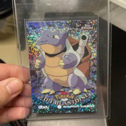 Topps Chrome Series 1 Blastoise #9 Holo Pokemon Card Sparkle Rare EBAY AUTHENTIC - Image 1