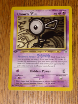 Pokemon TCG Neo Discovery First Edition Unown Uncommon Card Mint - Image 1