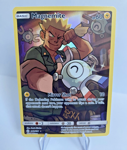 Pokemon Magnemite Cosmic Eclipse Full Art SM Holo Card 242/236 Secret Rare - Image 1