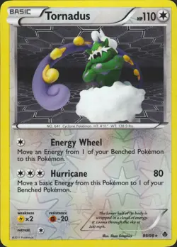 Tornadus 89/98 Emerging Powers Reverse-Holo Rare Pokemon Card NM - Image 1