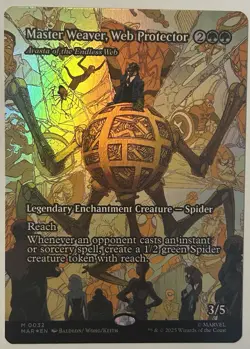 1x - Master Weaver, Web Protector Arasta of the Endless Web - FOIL BORDERLESS - Image 1
