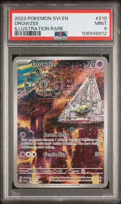2023 POKEMON SVI EN-SCARLET & VIOLET ILLUSTRATION RARE #210 DROWZEE PSA 9 - Image 1