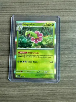 Pokemon TCG Mega Evolutions Meganium Holo Stamped Promo 001! - Image 1
