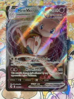 Mew VMAX 114/264 Swsh08: Fusion Strike Holo Ultra Rare Pokemon TCG - Image 1