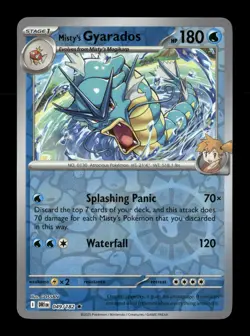 Misty's Gyarados Reverse Holo Rare SV10: Destined Rivals 049/182 NM Pokemon NM - Image 1