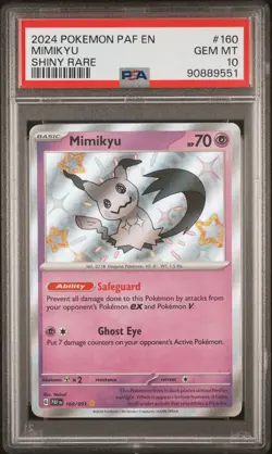 2024 POKEMON PAF EN-PALDEAN FATES SHINY RARE #160 MIMIKYU PSA 10 - Image 1