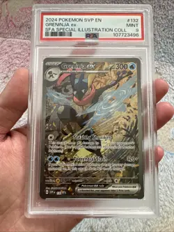 Pokemon 2024 Scarlet Violet Promo Greninja EX 132 Special Illus Coll PSA 9 MINT - Image 1