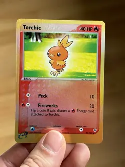 Torchic 73/109 Ruby and Sapphire Reverse Holo Rare Vintage Pokemon TCG LP - Image 1