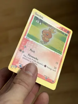 Torchic 73/109 Ruby and Sapphire Reverse Holo Rare Vintage Pokemon TCG LP - Image 2