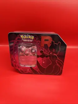 Pokemon TCG Destined Rivals Team Rocket Tin Mewtwo EX BRAND NEW SEALED IN HAND! - Image 1